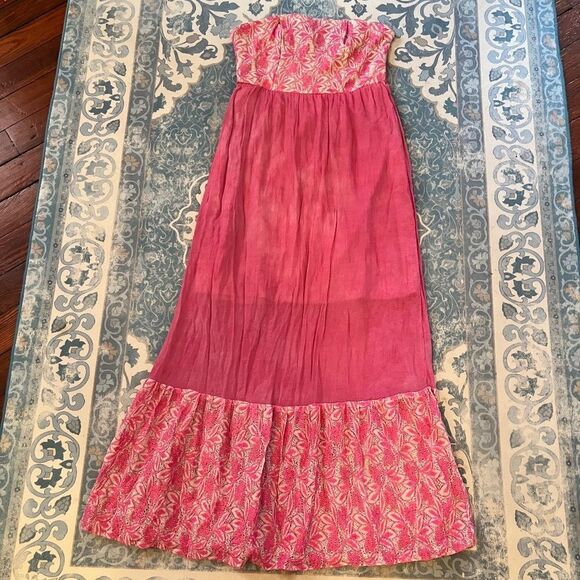 Maurices Dresses & Skirts - Maurices Large Pink Sundress Dress Strapless Tiered Like NEW